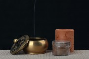 黄铜香炉+红土沉香盘香 套装 熏香养生