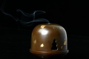 倾云流霭铜香炉 烫金纹 沉香香炉